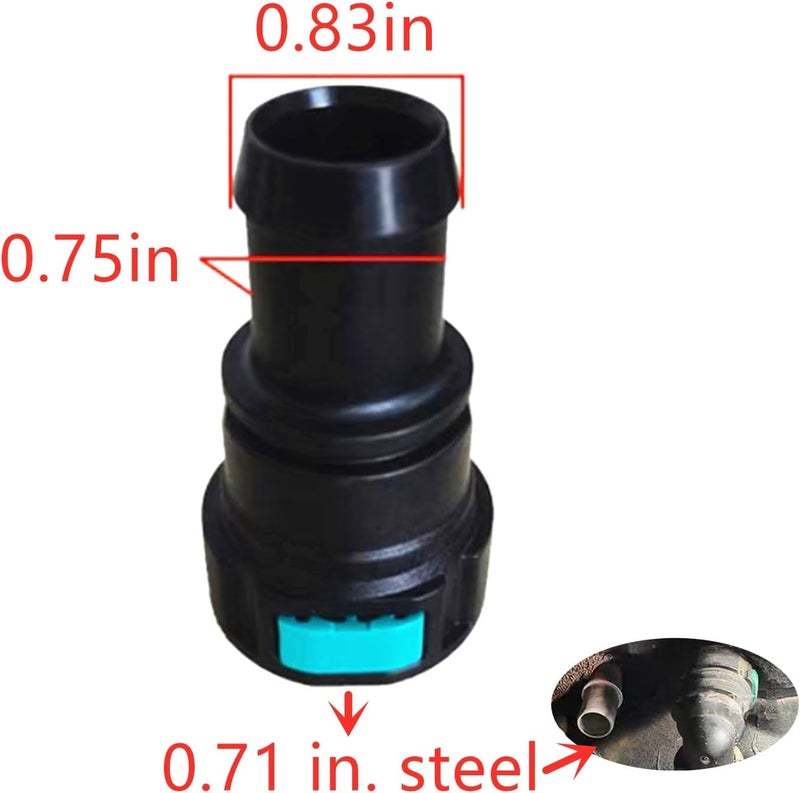 FEEDUN Coolant Hose Connector Adapter,Radiator Pipe Line Fitting for Land Rover Defender,Range Rover,Velar,Evoque,for Jaguar F-PACE,XF,E-PACE,F-TYPE,Engine Heater Hose Assembly Junction Straight 0° 18mm - Image 3